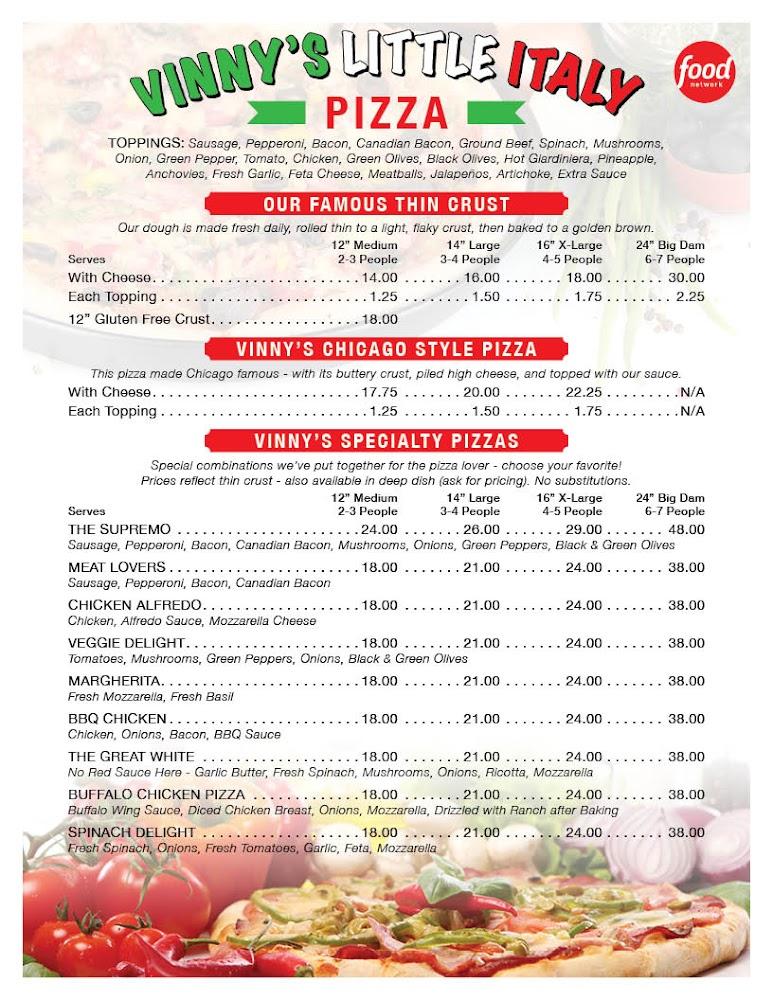Vinny's Pizzeria Menu image 1